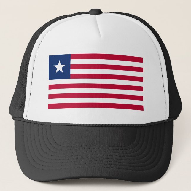Liberia Flag Trucker Hat (Front)