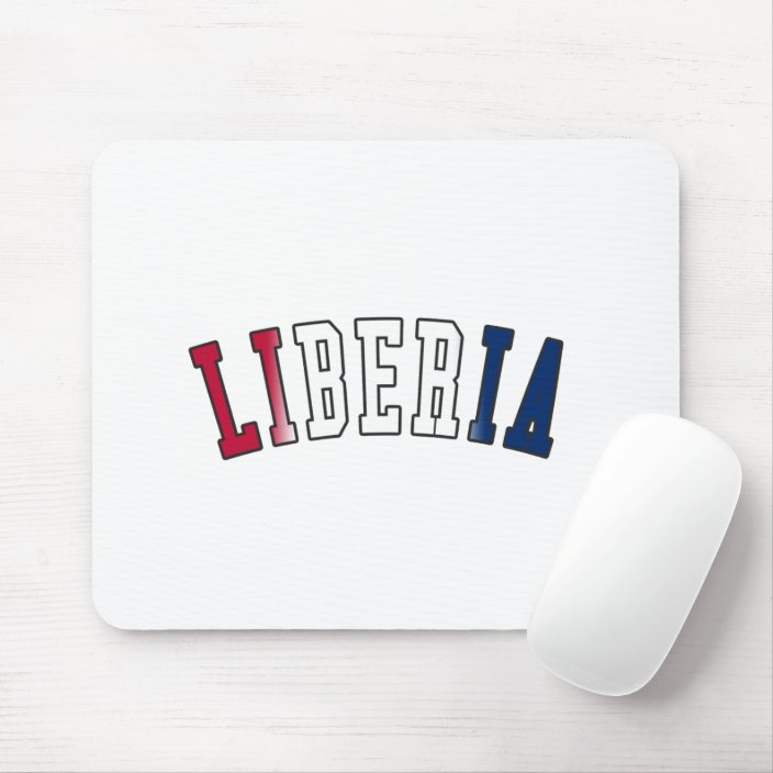Liberia in National Flag Colors Mouse Pad