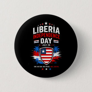 Liberia Independence Day July 26 Liberia Flag Button