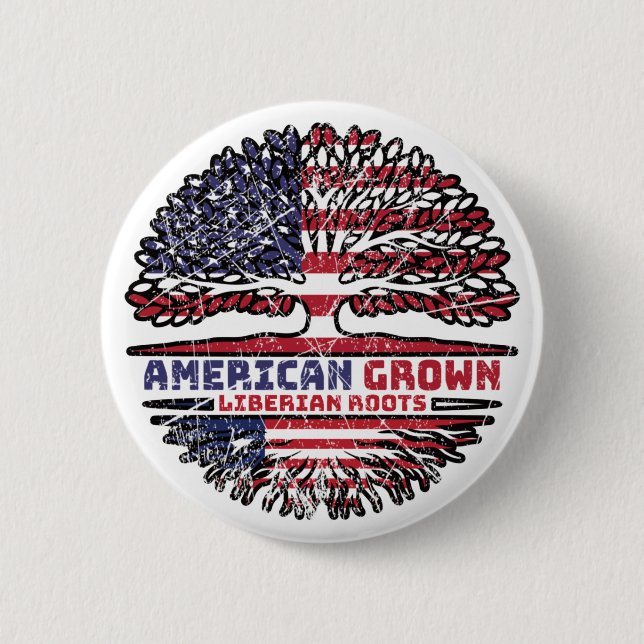 Liberia Liberian US American USA United States Button (Front)