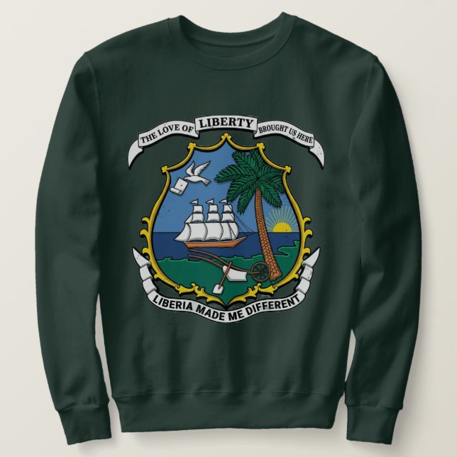 Liberia Made me different sweatshirt  (Design Front)
