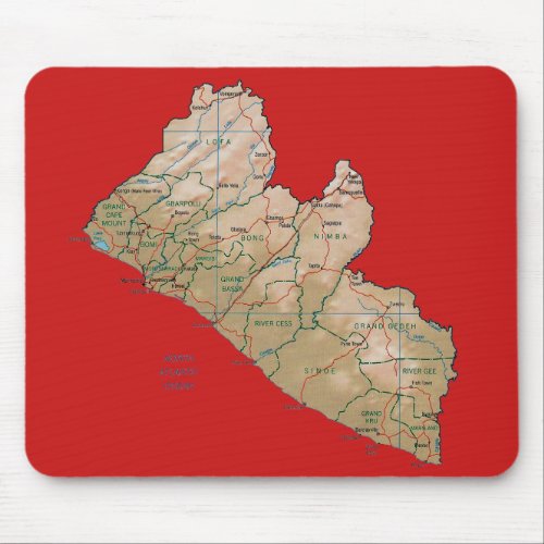 Liberia Map Mousepad