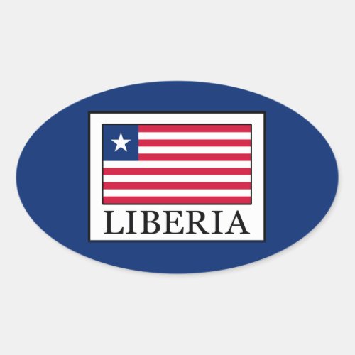 Liberia Oval Sticker