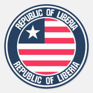 Liberia Round Emblem Classic Round Sticker