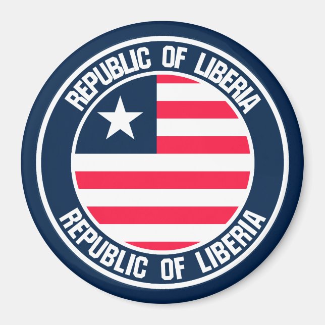 Liberia Round Emblem Magnet (Front)