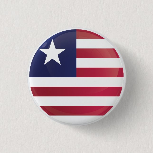 Liberia  Round Icon Flag Button (Front)