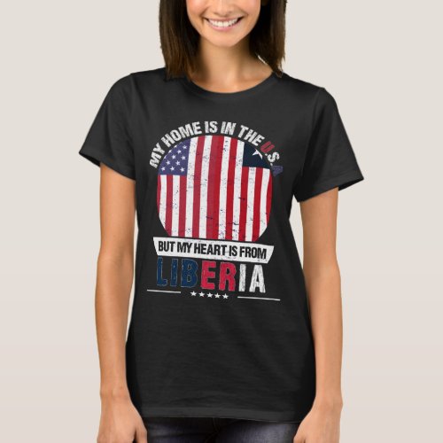 Liberian American Heart is from Liberia Grown T_Shirt