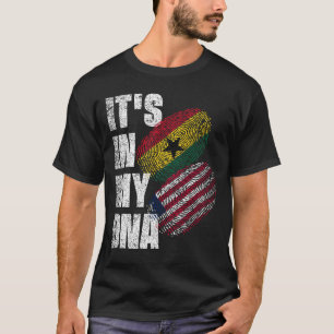 Liberian And Ghanaian Mix DNA Heritage Flag  T-Shirt