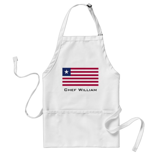 Liberian Flag Adult Apron (Front)