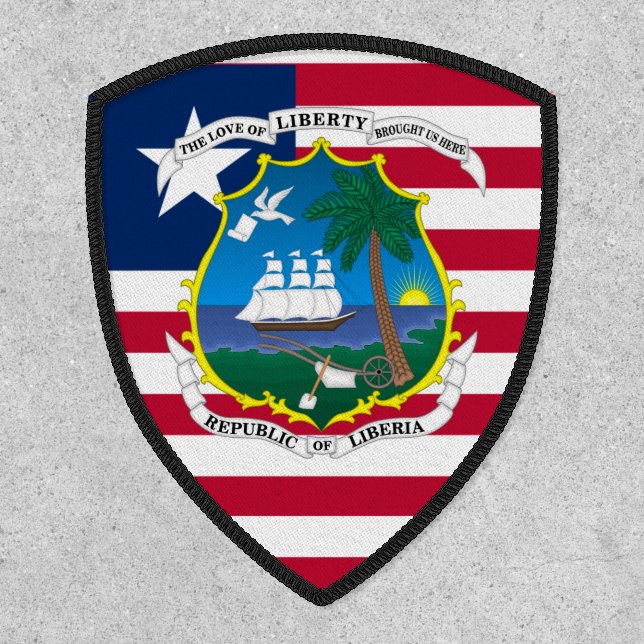 Liberian Flag & Coat of Arms, Flag of Liberia Patch (Front)