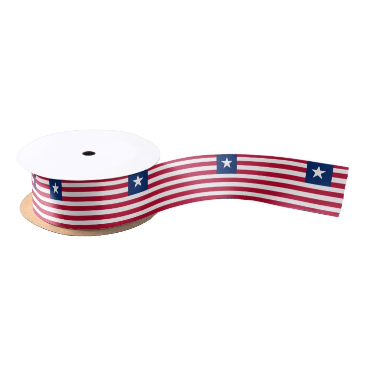 Liberian flag ribbon | Zazzle