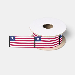Liberian Flag Satin Ribbon