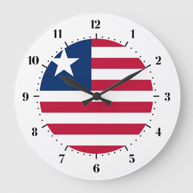 Liberian flag Wall Clocks (Front)