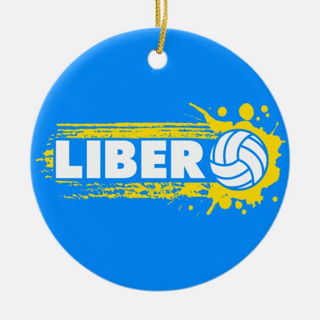 Libero Volleyball Ceramic Ornament (Front)