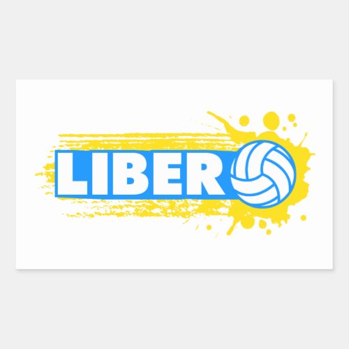 Libero Volleyball Rectangular Sticker