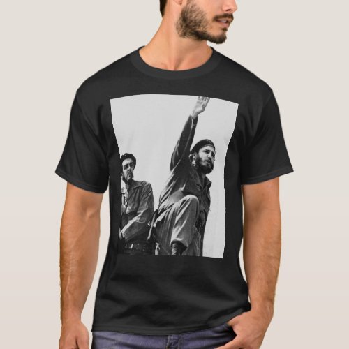 Libertad Cuba_Che Guevara amp Fidel Castro Graph T_Shirt