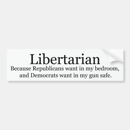 Libertarian Bumper Sticker Zazzle Com