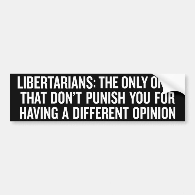 Libertarian Civil Liberties Bumper Sticker (Front)