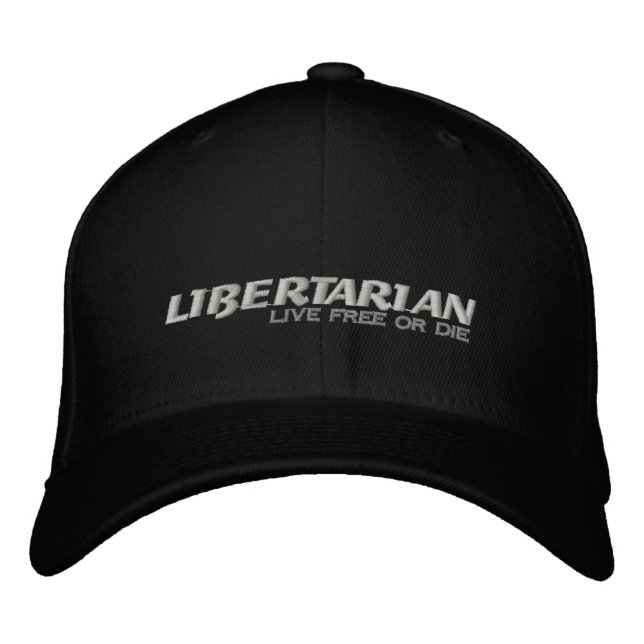 Libertarian Embroidered Baseball Hat (Front)