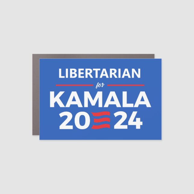 Libertarian for Kamala Harris Car Magnet (Front)