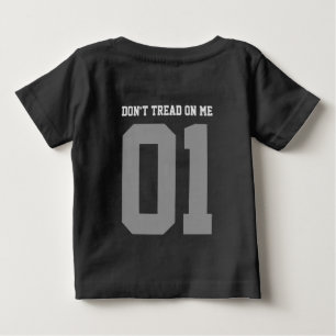 Libertarian Gadsden Flag Don't Tread on Me Black Baby T-Shirt