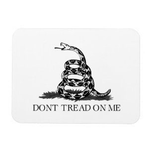 Libertarian Gadsden Flag Don't Tread on Me Black Magnet