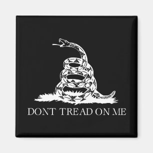 Libertarian Gadsden Flag Don't Tread on Me Black Magnet