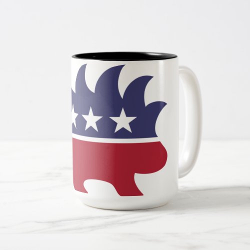 Libertarian Party Election Porcupine Two_Tone Coffee Mug