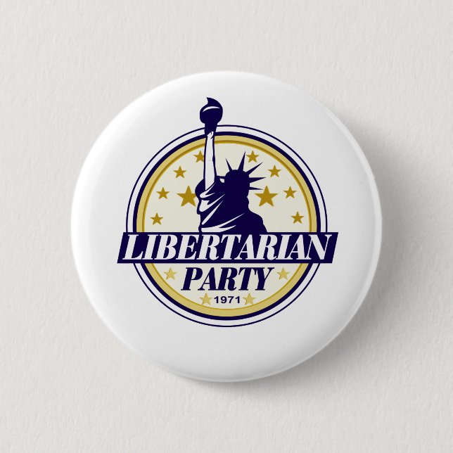 libertarian party logo pinback button (Front)
