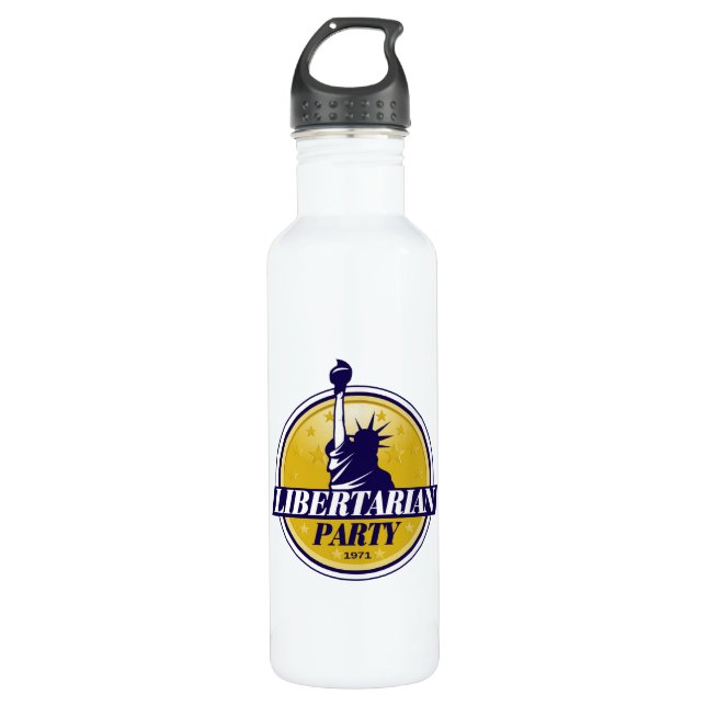 Libertarian Party Logo Stainless Steel Water Bottle (Front)
