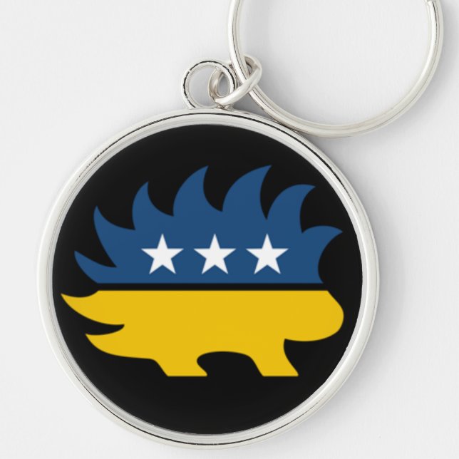 Libertarian Party Porcupine Logo Large Key Chain (Front)