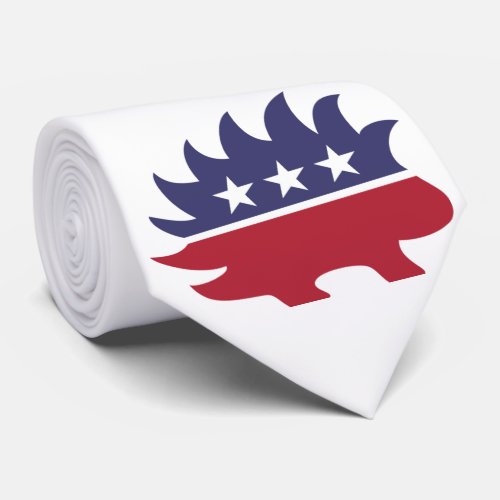 Libertarian Party Porcupine Symbol Neck Tie
