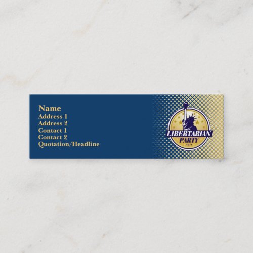 Libertarian Party Skinny Profile Cards Business Card Template