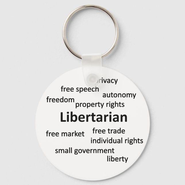 Libertarian Philosophy and Values Keychain (Front)