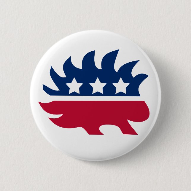 Libertarian Porcupine Button (Front)