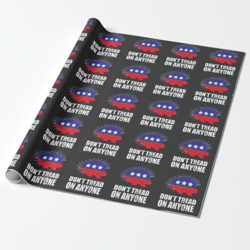 Libertarian Porcupine logo Dont Tread on Anyone Wrapping Paper