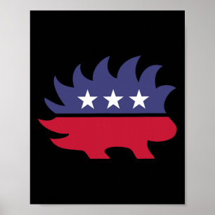 Libertarian Porcupine President Election 2020 Free Poster