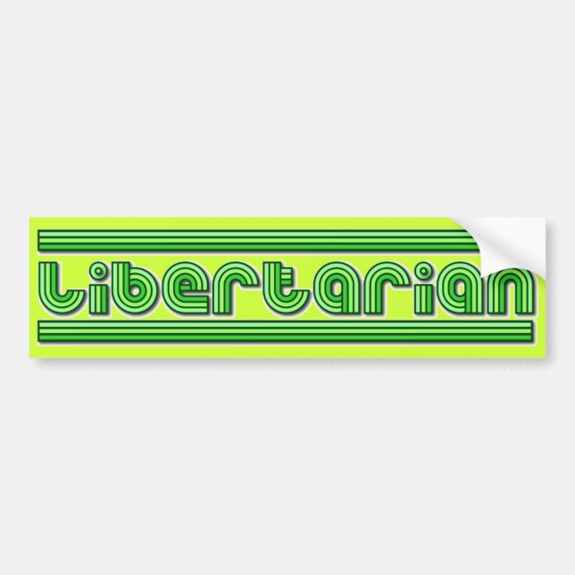Libertarian Retro Bumper Sticker (Front)