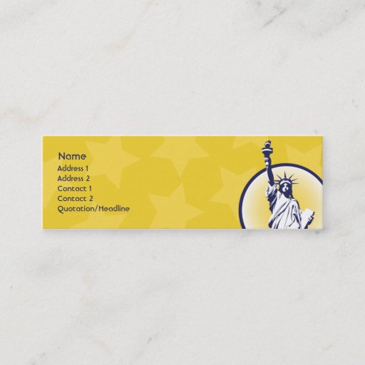 Customizable Libertarian - Skinny Business Card Templates