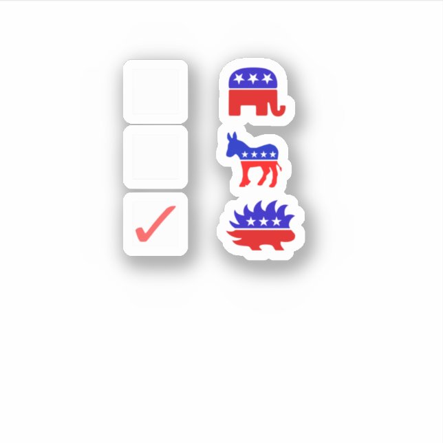 Libertarian Voter Gift   Sticker (Front)