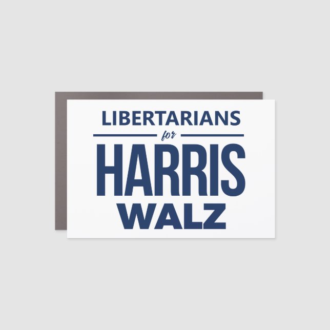 LIbertarians for Harris Walz Car Magnet (Front)