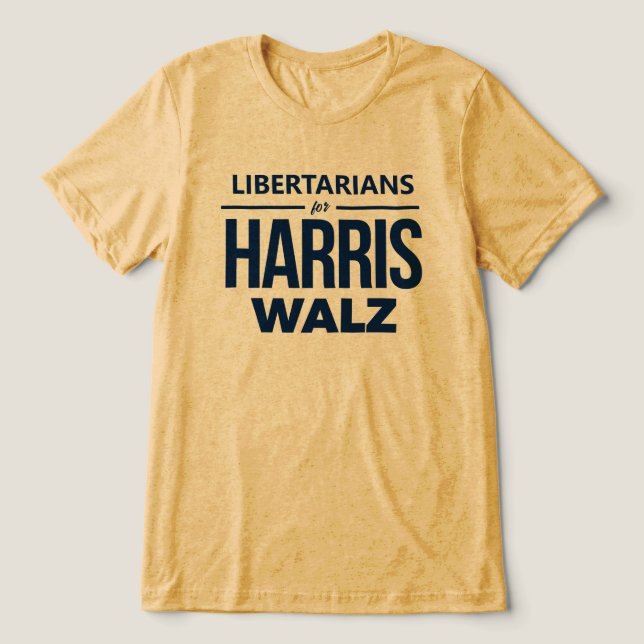 LIbertarians for Harris Walz Tri-Blend Shirt (Design Front)