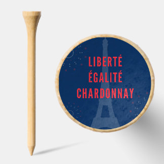 Liberté Égalité Chardonnay Funny Eiffel Tower Wine Golf Tees