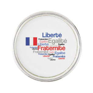 Liberté, Égalité, Fraternité - French Motto Flag Lapel Pin