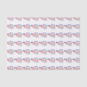 Liberté, Égalité, Fraternité - French Motto Flag Tissue Paper