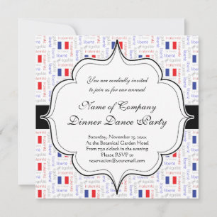 Liberté - Egalité - Fraternité French Word Pattern Invitation