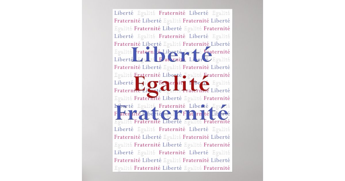 Liberte Egalite Fraternite Poster - Viva La France | Zazzle