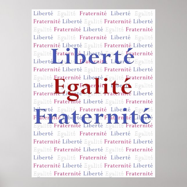 Liberte Egalite Fraternite Poster - Viva La France (Front)