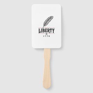 Liberty 1776 Patriotic Feather Vector Design_1 Hand Fan