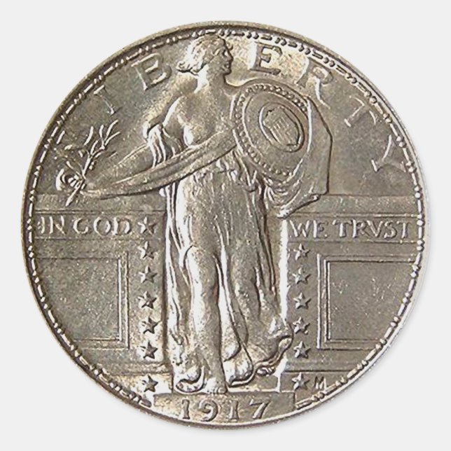 Liberty 1917 classic round sticker (Front)